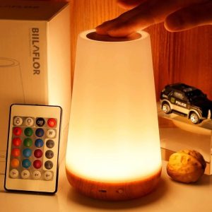 Color Changing Night Light | Remote Control, USB Rechargeable Lamp
