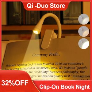 Mini LED Clip-On Book Night Light | Adjustable Eye Protection Desk Lamp